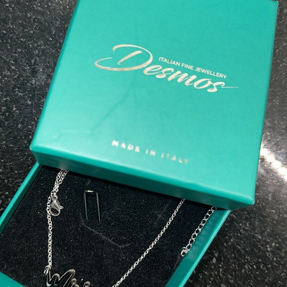 🆕 WEDDING PACK Desmos ITALIAN FINE JEWELRY Mrs Silver necklace 2 Picture frames - Picture 7 of 10